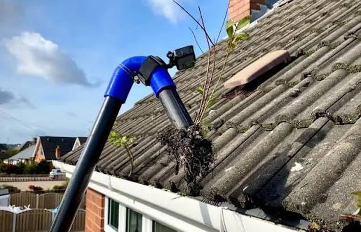 Professional gutter cleaning and debris removal