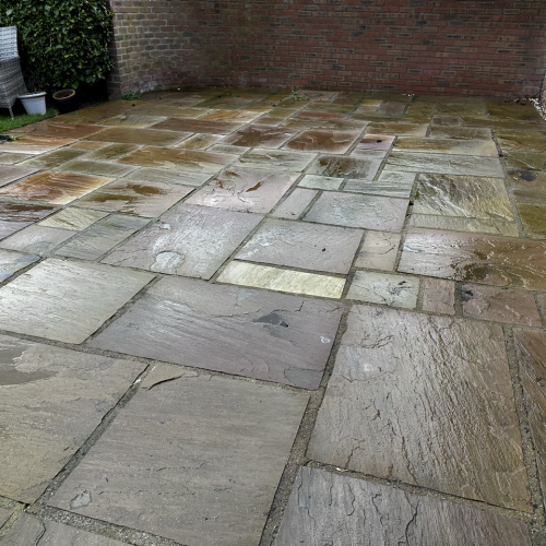 before patio cleana